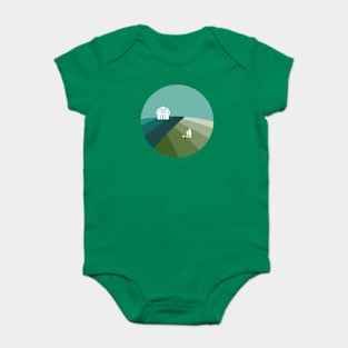 Simplified Farming Landscape Baby Bodysuit